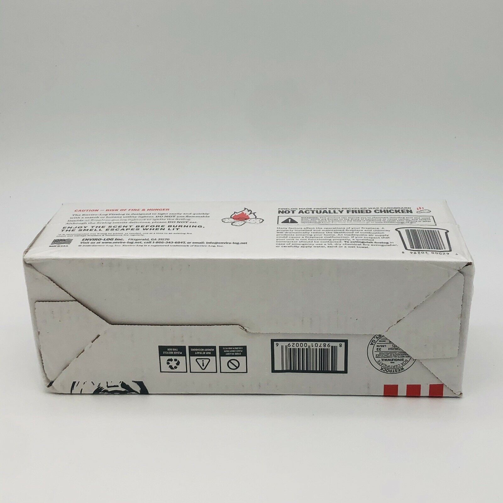 New KCF Fire Log 11 Herbs & Spices Envirolog Kentucky Fried Chicken Collectible - Fresh Stock Dated December 2025