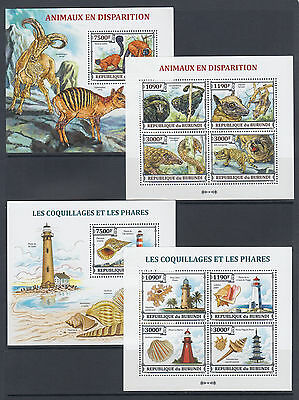 Burundi Sc 1381-1430 MNH. 2013 Brasiliana PHILEX, complete set of 50 s/s, VF - Fresh Stock Dated December 2025