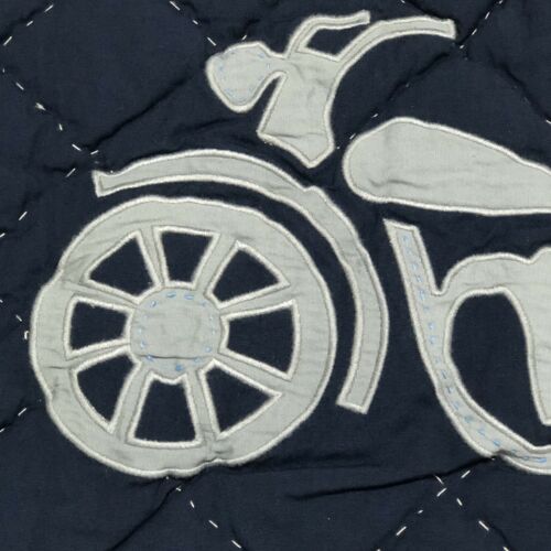 Pottery Barn Kids Lumbar Sham Charlie Bike Bicycle Khaki Blue 35 x 13 Quilted - Fresh Stock Dated December 2025