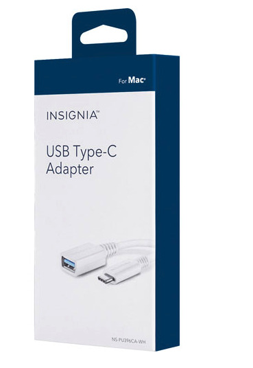 Insignia USB-C To USB A Adapter for USB-C iPad Pro Macbook Air/Pro (up to 5Gb/s) - Fresh Stock Dated February 2026