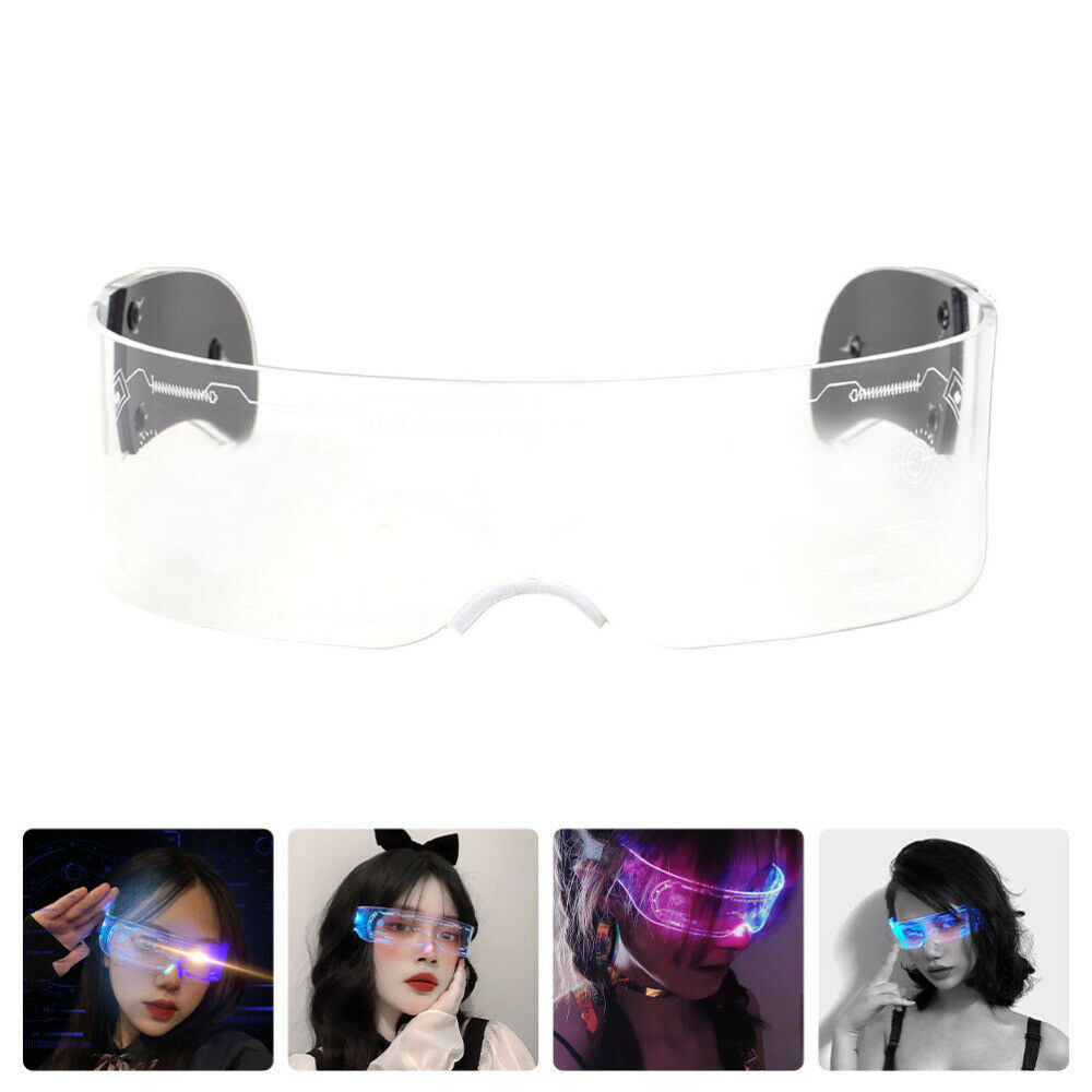 1 Pair LED Luminous Eyeglasses Prop LED Glasses Decor Party Glasses Prop - Fresh Stock Dated December 2025