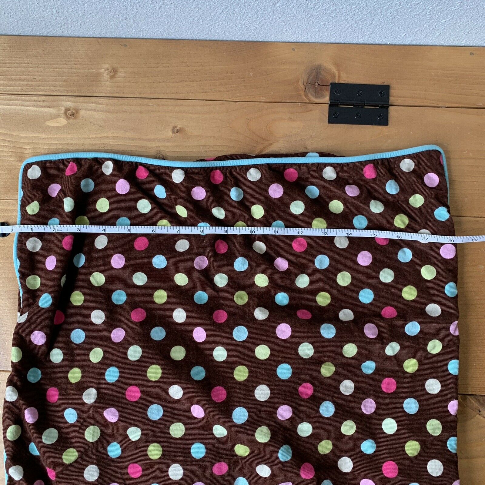 Pottery Barn Teen Corduroy Polka Dot Pillow Sham Standard Size Brown Pink Aqua - Fresh Stock Dated December 2025