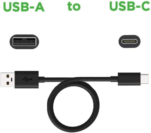 [3.3ft Cable] Motorola Essentials OEM SKN6473A USB-A 2.0 3.3 ft (1 m), Black - Fresh Stock Dated February 2026