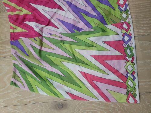 Vintage EMILIO PUCCI Formfit Rogers Colorful Slip Sheer Skirt Iconic Nylon Large - Fresh Stock Dated December 2025