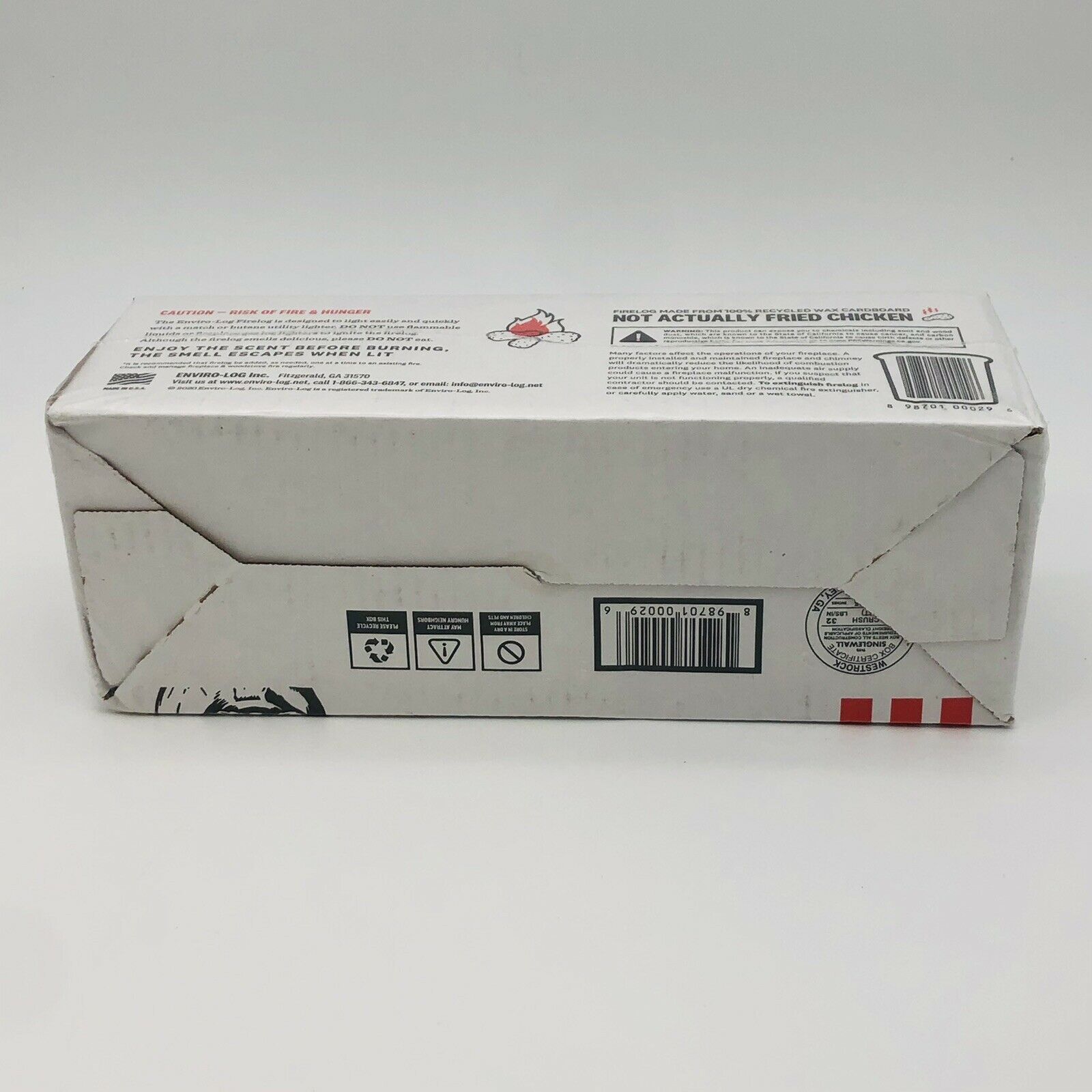 New KCF Fire Log 11 Herbs & Spices Envirolog Kentucky Fried Chicken Collectible - Fresh Stock Dated December 2025