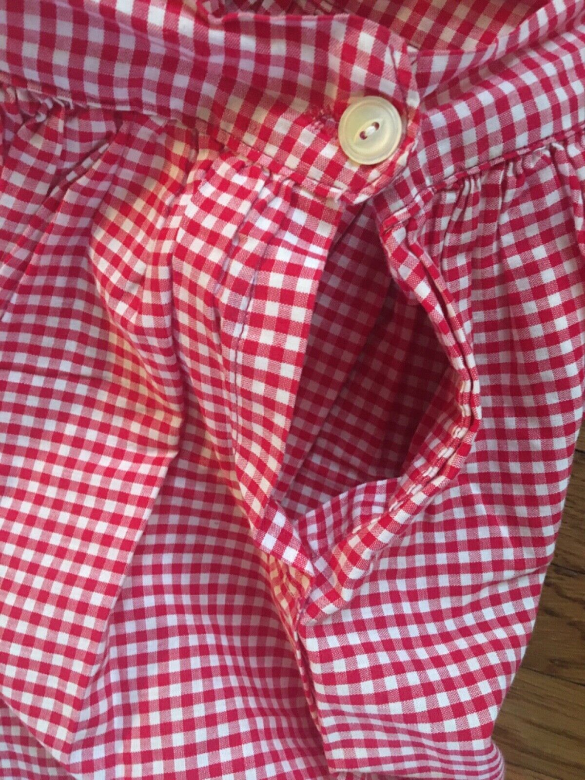 Vtg 1950s GINGHAM CHECK Cross-Stitched Skirt & blouse pre-teen size hand made - Fresh Stock Dated March 2026