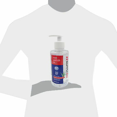 SUPPLYAID 80% Alcohol Hand Sanitizer Gel with Aloe | FDA # 74035-1051-5 | 8-Oz - Fresh Stock Dated February 2026