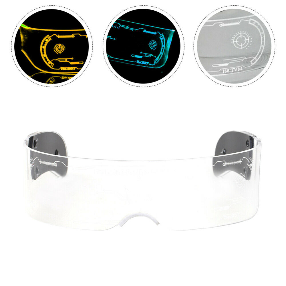 1 Pair LED Luminous Eyeglasses Prop LED Glasses Decor Party Glasses Prop - Fresh Stock Dated December 2025