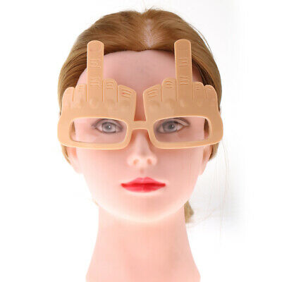 Novelty Gold Middle Finger Gesture Sunglasses Eye Glasses Party Dress Up - Fresh Stock Dated February 2026