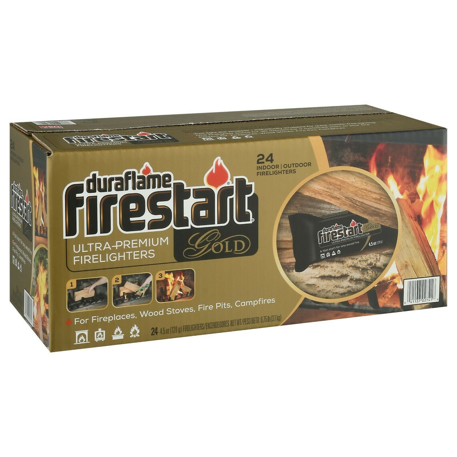 Duraflame Firestart Gold Ultra Premium Fire Starters 24-Pk - Fresh Stock Dated December 2025