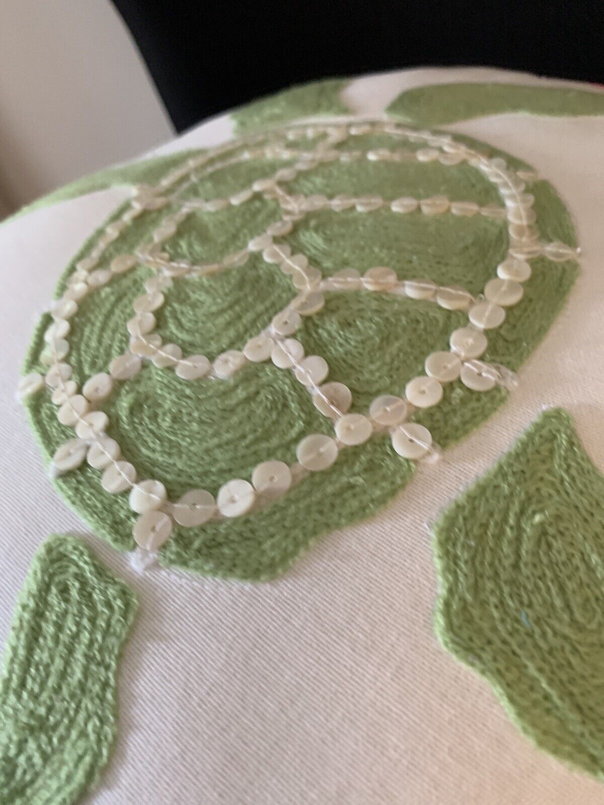 Pottery Barn Teen Throw Pillow Sea Turtle Round Embroidered Decorative 14