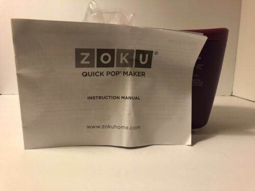 Zoku Single Quick Pop Maker Purple New In Box Complete W/Manual - Fresh Stock Dated February 2026