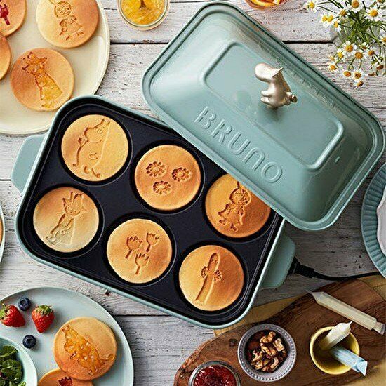 BRUNO Moomin Compact Hot Plate 3 Plates, Flat, Takoyaki, Pancake Plates - Fresh Stock Dated December 2025