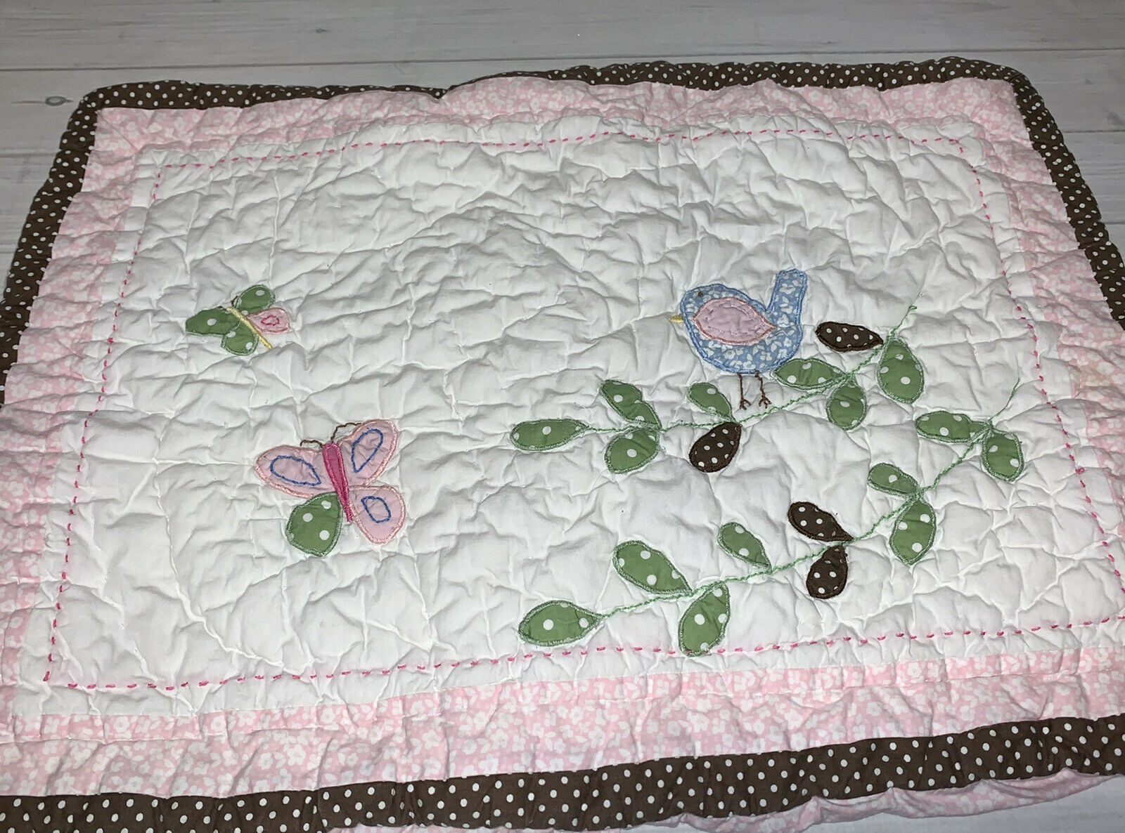 Pottery Barn Kids Set 2 Hayley Bird Quilted Shams Standard Size PBK See Photos - Fresh Stock Dated December 2025