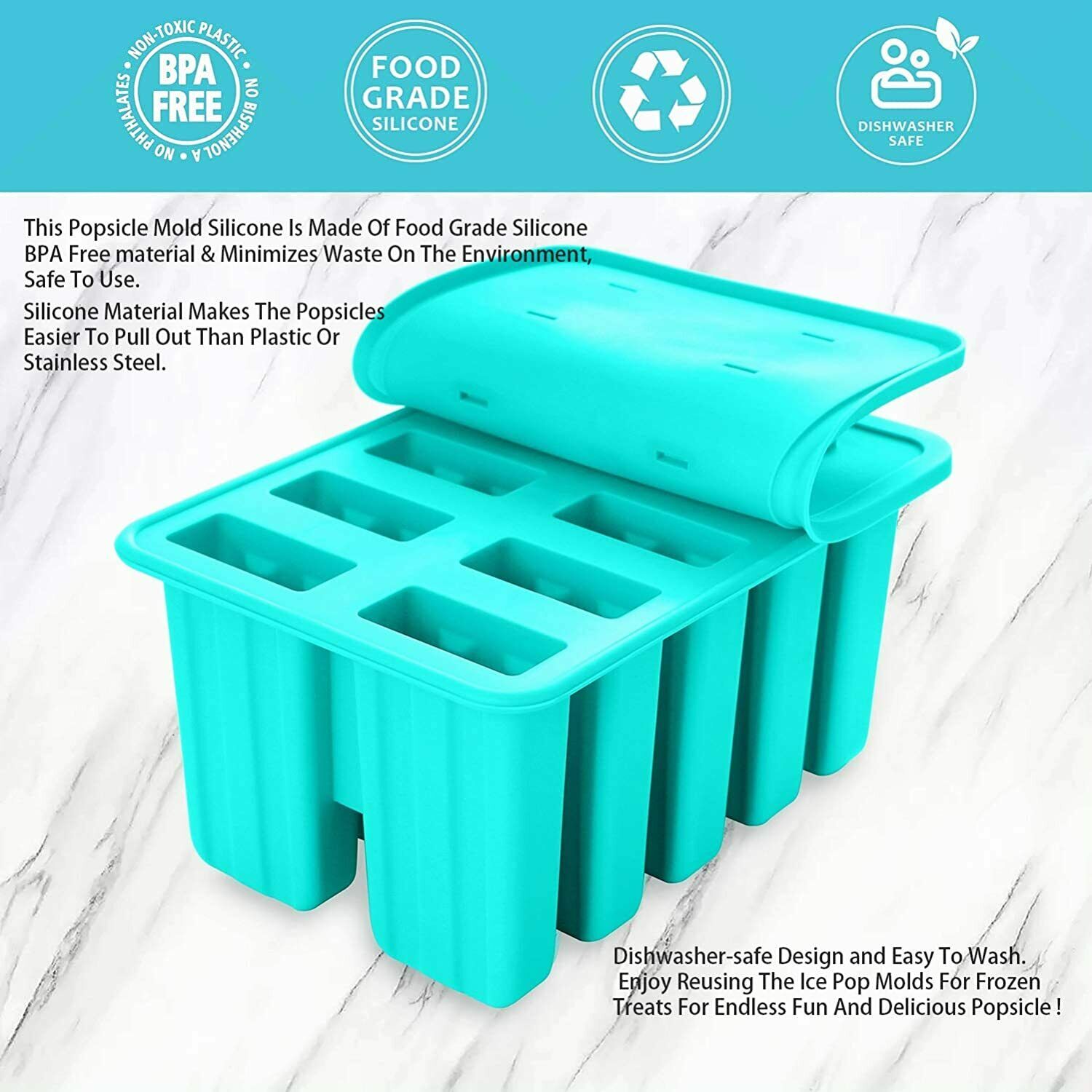 Ice Monster Silicone Popsicle Molds - Homemade Popsicles Mold for Kids - Fresh Stock Dated February 2026
