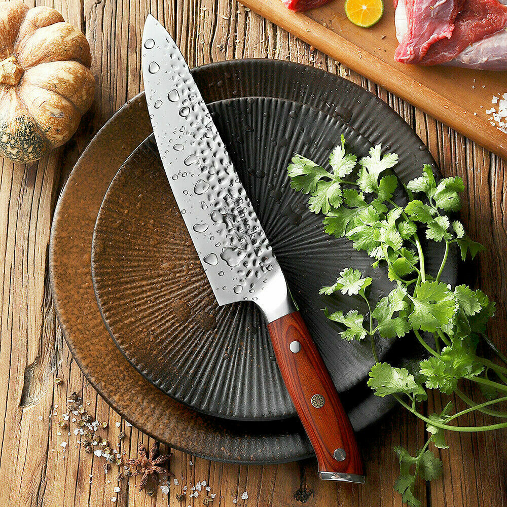 Sunnecko 8-Inch Chef Knife - Hammered Series - German stainless steel USA Stock - Fresh Stock Dated January 2026