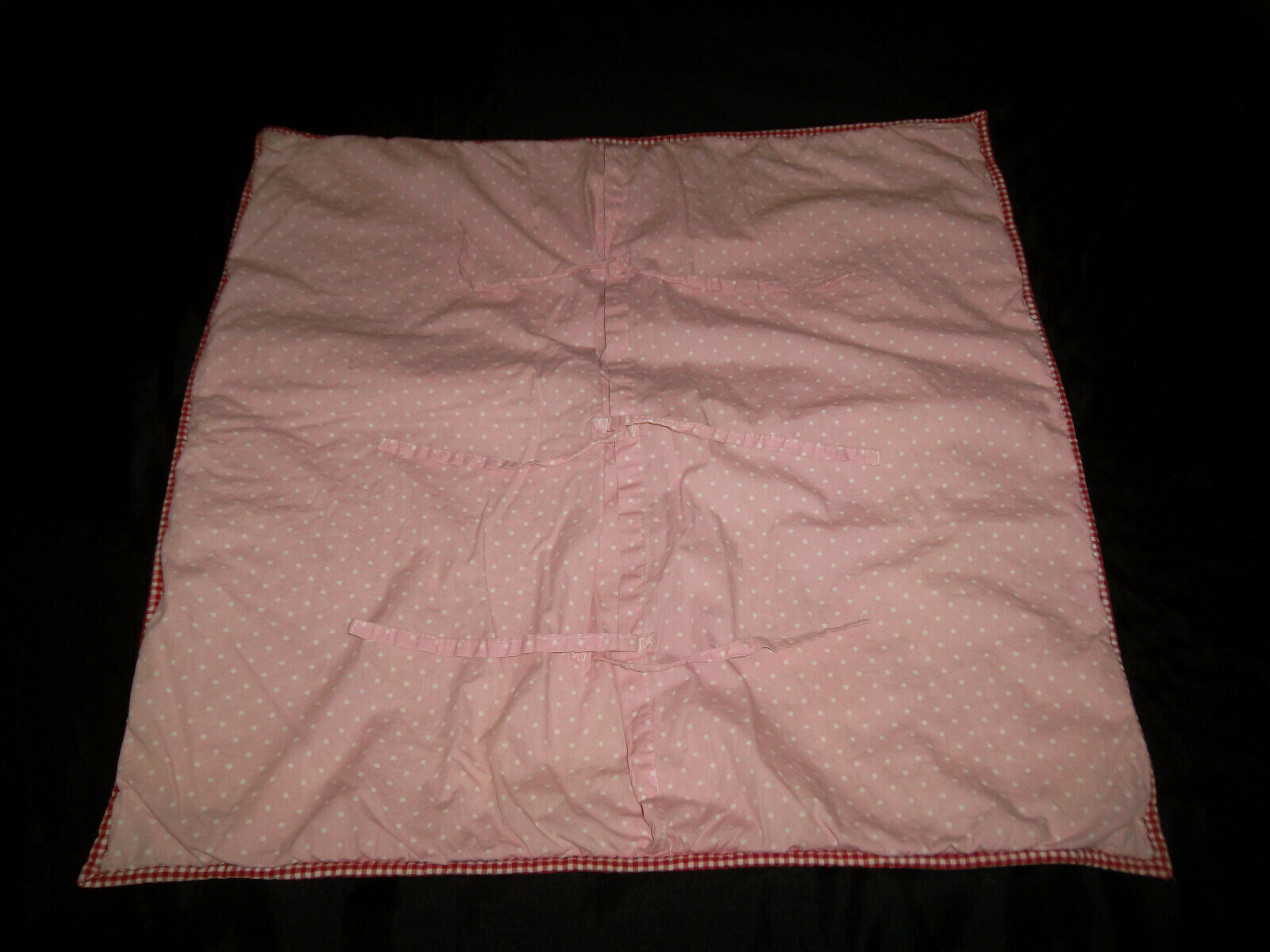 Pottery Barn Kids Quilted Patchwork Euro Pillow Sham Gingham Polkadot Floral Tie - Fresh Stock Dated December 2025