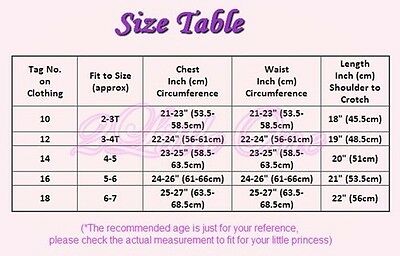 Girl Ballet Tutu Dance Child Costume Fairy Dress w/ Arm Mitts Size 2T-7 BA005 - Fresh Stock Dated February 2026