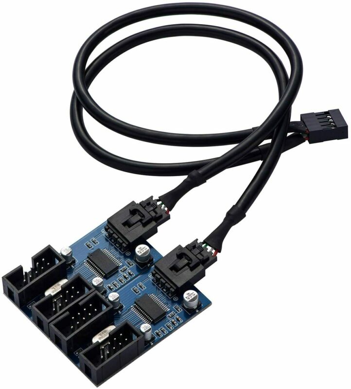 Motherboard Internal USB 2.0 Hub 9 pin Header Male 1 to 4 Female... - Fresh Stock Dated February 2026
