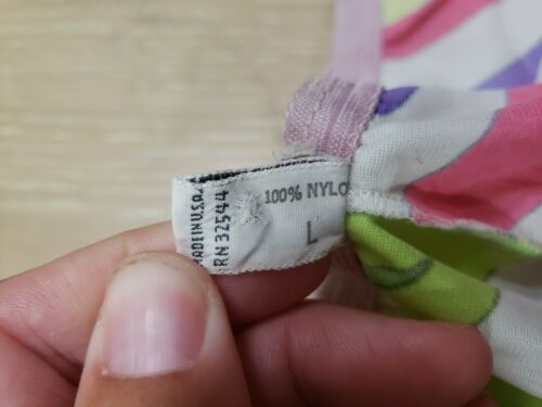 Vintage EMILIO PUCCI Formfit Rogers Colorful Slip Sheer Skirt Iconic Nylon Large - Fresh Stock Dated December 2025