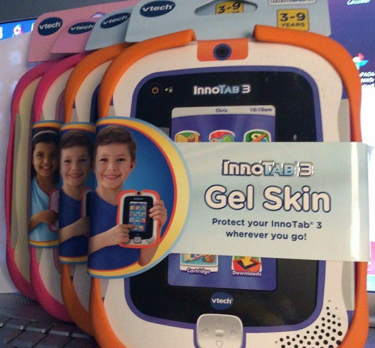 Vtech Innotab 3 Gel Skin Case Cover Orange or Pink Ages 3-9 - Fresh Stock Dated February 2026