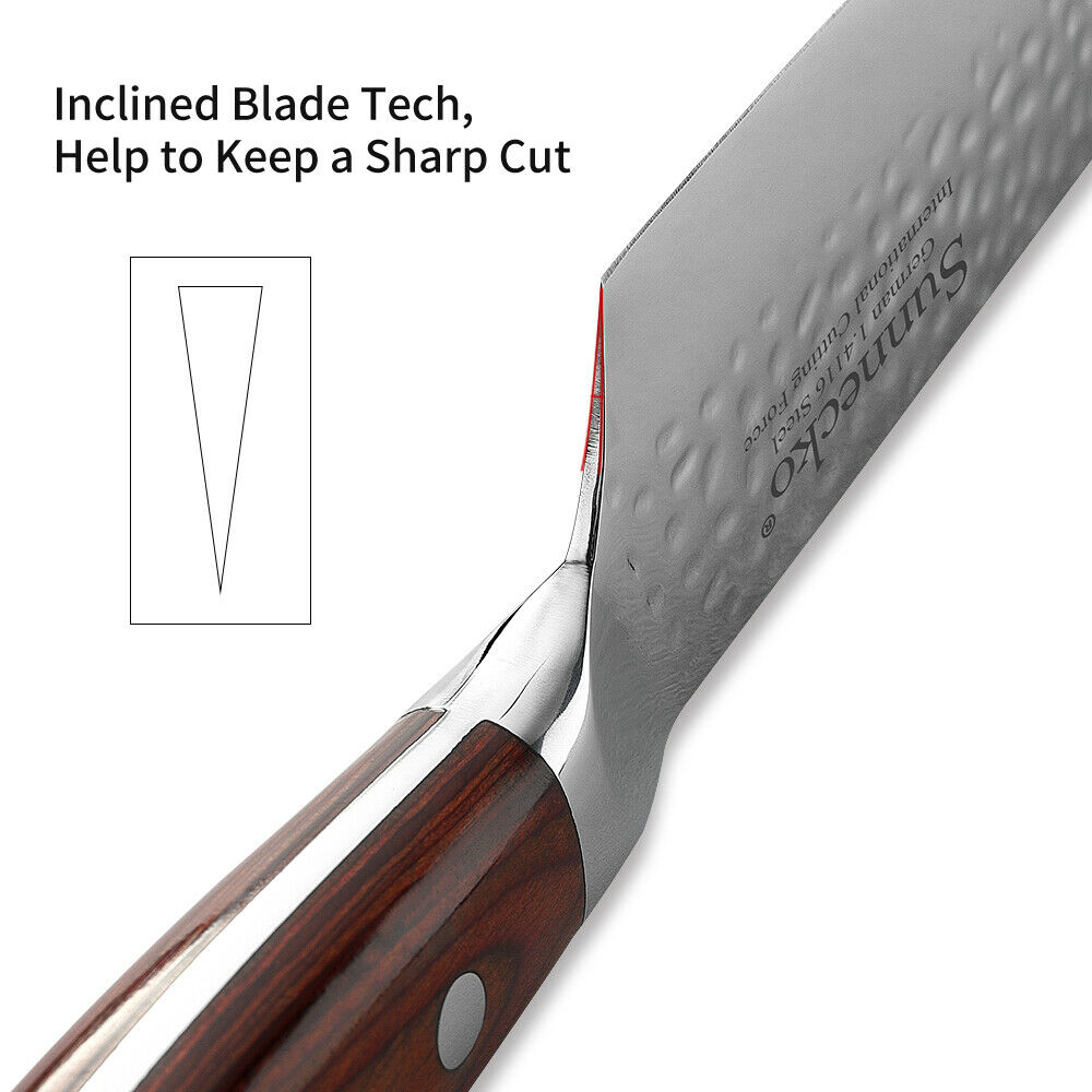 Sunnecko 8-Inch Chef Knife - Hammered Series - German stainless steel USA Stock - Fresh Stock Dated January 2026