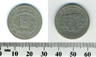 Dominican Republic 1986 - 25 Centavos Copper-Nickel Coin - Mirabal Sisters - Fresh Stock Dated December 2025