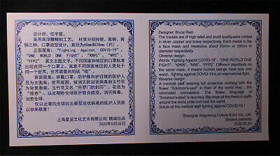 NGC MS70 2020 China Antiqued 28mm Copper Medal - Fight Virus (Designer Signed) - Fresh Stock Dated February 2026