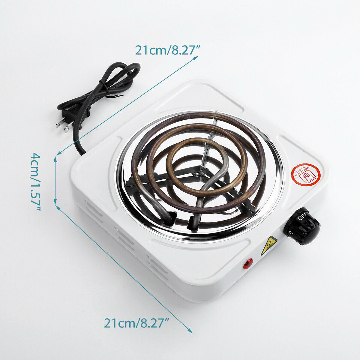500W-1500W Portable Electric Single Burner Hot Plate Kitchen Stove Dorm Cooktop - Fresh Stock Dated December 2025
