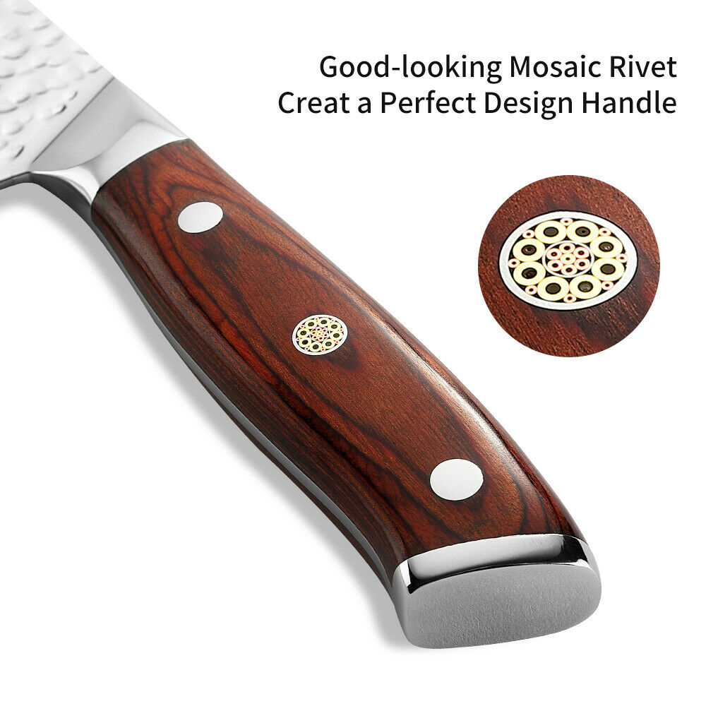 Sunnecko 8-Inch Chef Knife - Hammered Series - German stainless steel USA Stock - Fresh Stock Dated January 2026