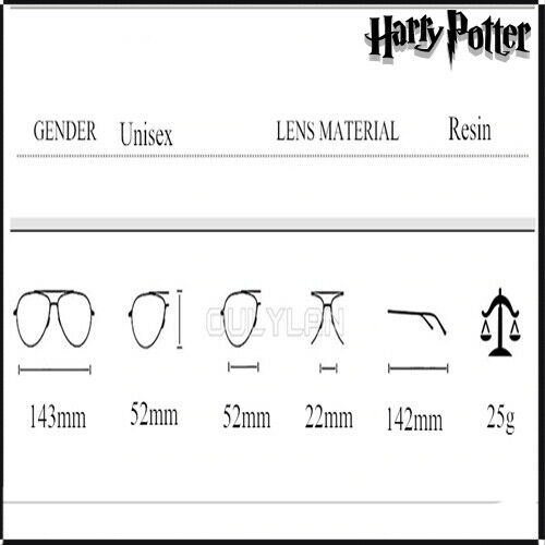 Harry Potter Glasses Round Metal Frames Clear Lens Transparent - Fresh Stock Dated December 2025