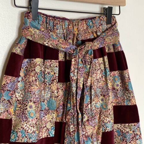 MR.HANK Vintage 1970s Patchwork Boho Festival Maxi Hippie Skirt Small - Fresh Stock Dated February 2026