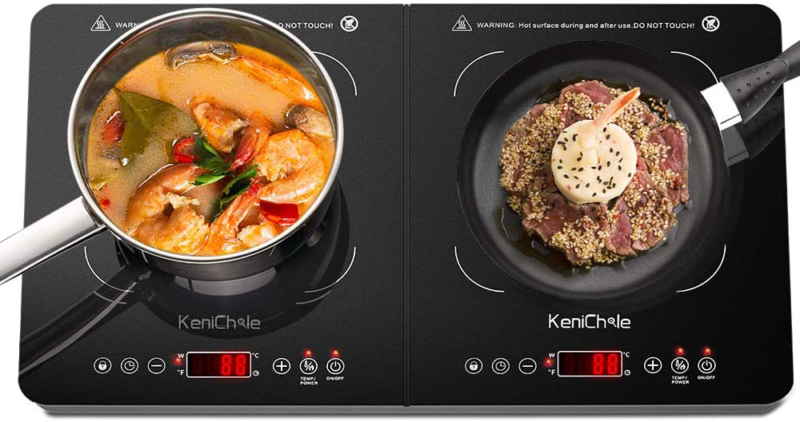 quemador de encimera eléctrico de inducción doble control pantalla táctil cocina - Fresh Stock Dated February 2026