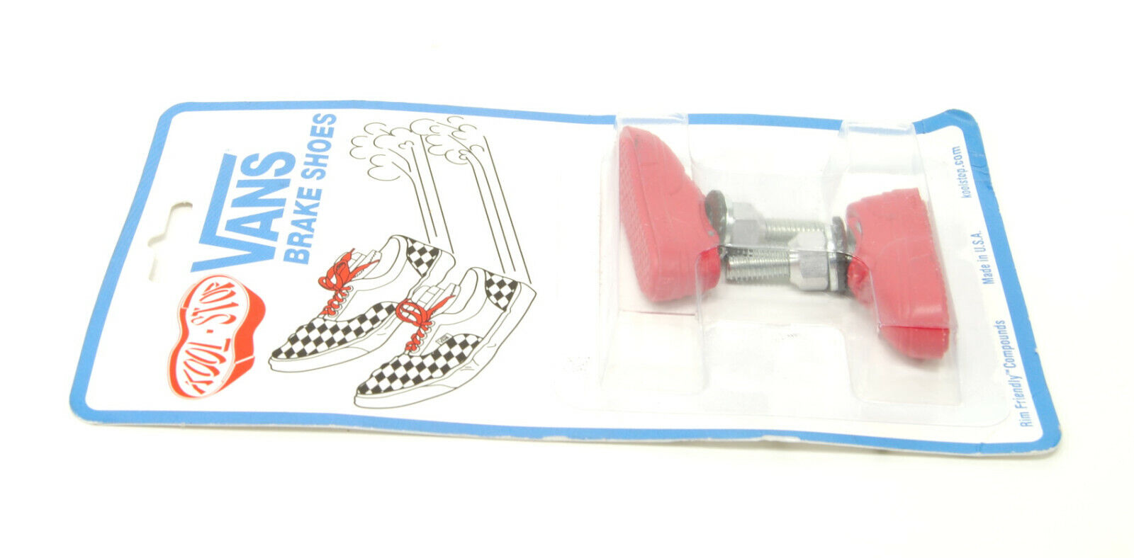 Kool Stop bicycle bike Vans BMX THREADED brake pads RED (PAIR) MADE IN USA - Fresh Stock Dated February 2026