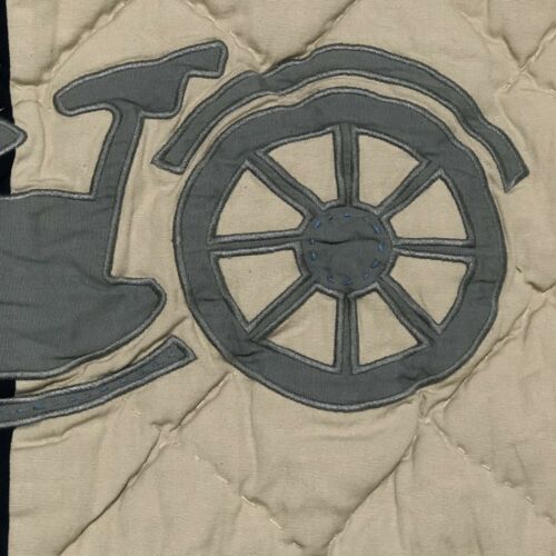 Pottery Barn Kids Lumbar Sham Charlie Bike Bicycle Khaki Blue 35 x 13 Quilted - Fresh Stock Dated December 2025