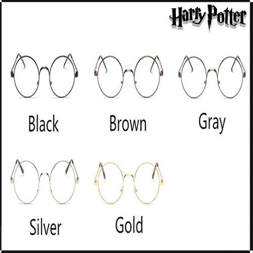 Harry Potter Glasses Round Metal Frames Clear Lens Transparent - Fresh Stock Dated December 2025