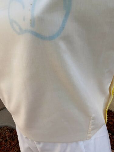 Vintage 1960s the VESTED GENTRESS yellow skirt w/ dog /Bird /Birdbath/flowers M - Fresh Stock Dated February 2026