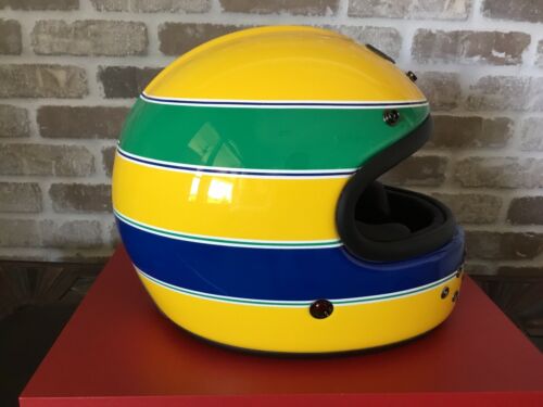 Les Ateliers Ruby Helmet / Castel Costume Ayrton Senna Size L 59-60 DOT - Fresh Stock Dated February 2026
