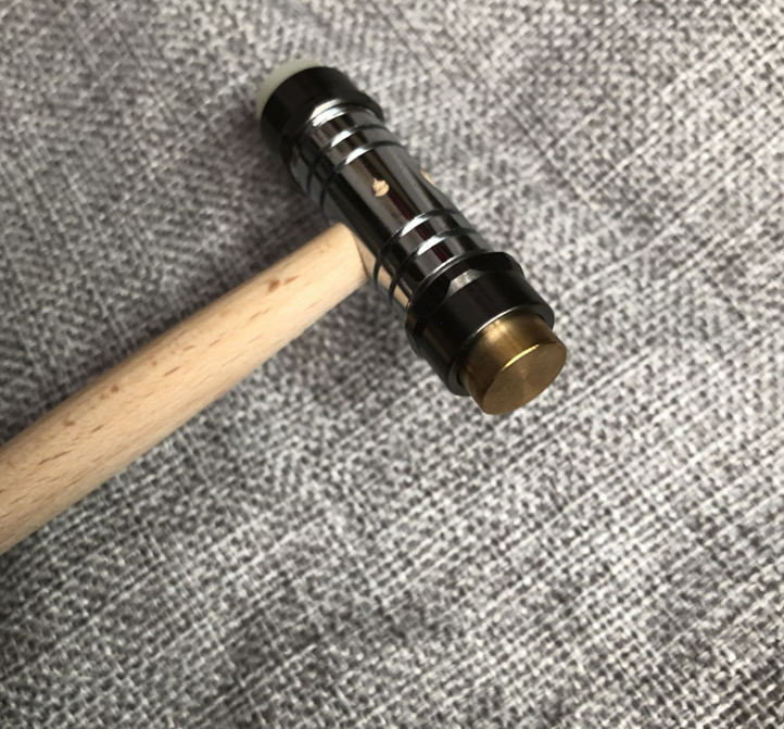GF8040 Watch Repair Hammer with Wooden Hand 2 in 1 Brass Plastic Head - Fresh Stock Dated February 2026