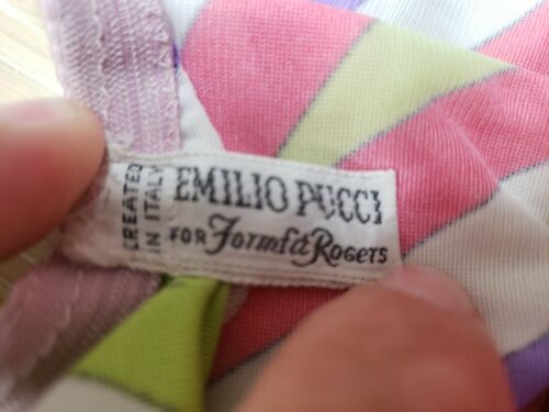 Vintage EMILIO PUCCI Formfit Rogers Colorful Slip Sheer Skirt Iconic Nylon Large - Fresh Stock Dated December 2025