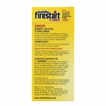 Duraflame Firestart Cubes 18-Pack, Fire Starters for Wood or Charcoal - Fresh Stock Dated December 2025