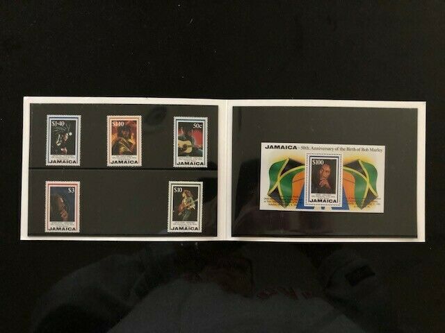 50th Anniversary of the Birth of Bob Marley Jamaica Stamps; Born 1945, Died 1981 - Fresh Stock Dated December 2025