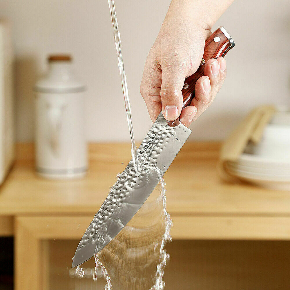 Sunnecko 8-Inch Chef Knife - Hammered Series - German stainless steel USA Stock - Fresh Stock Dated January 2026