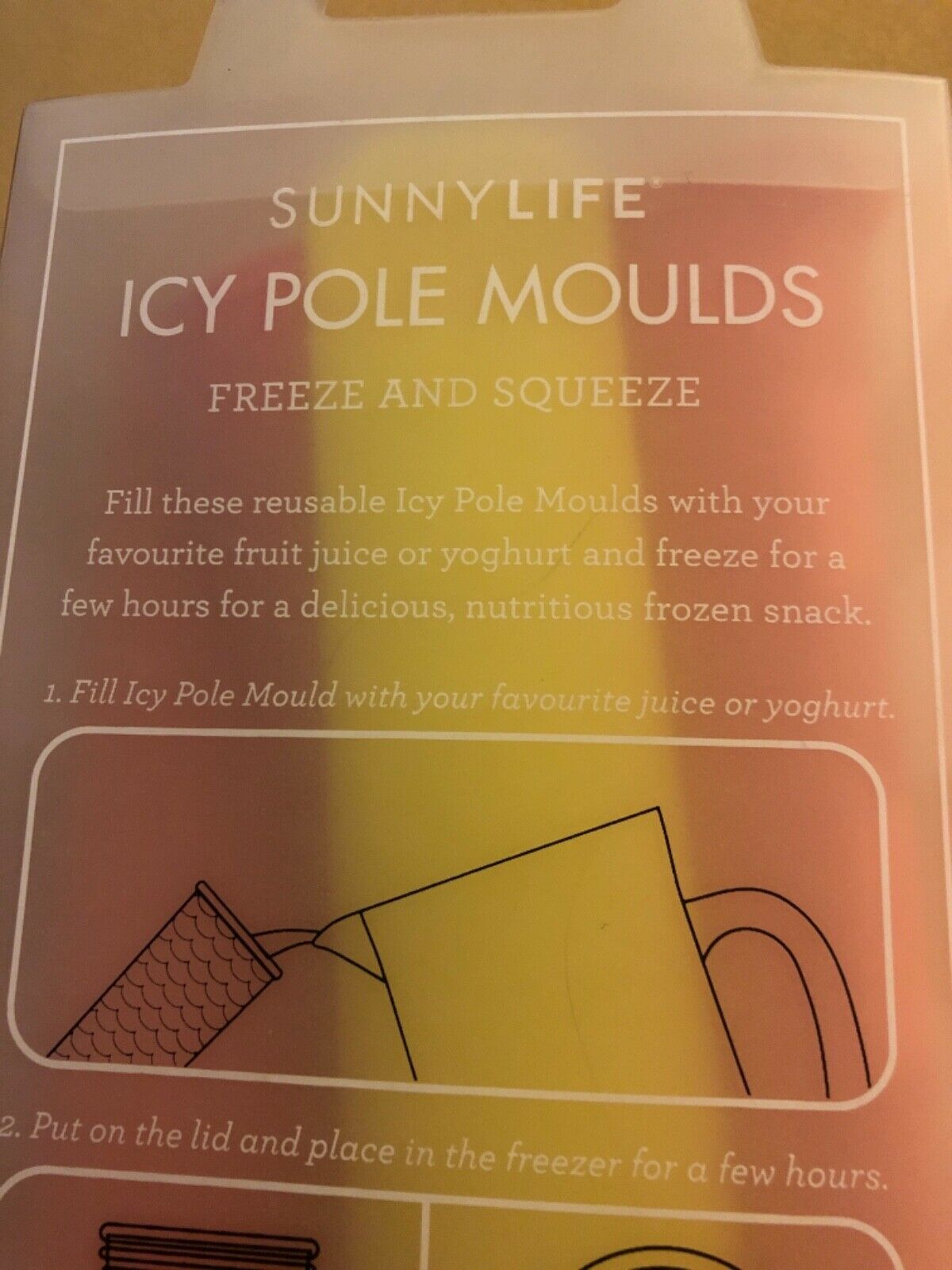 Sunnylife S0EICSME ICY Pole Moulds Freeze Pop Molds Silicone 4 count - Fresh Stock Dated February 2026