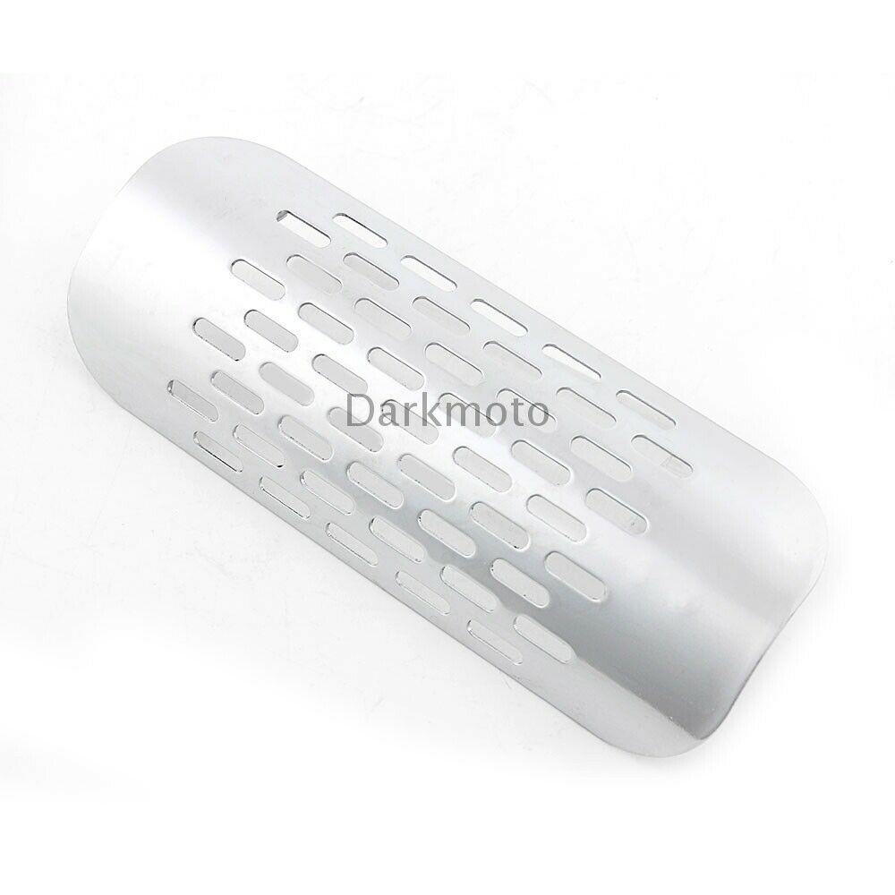 Chrome Exhaust Muffler Pipe Heat Shield Cover Heel Guard Universal Motorcycle - Fresh Stock Dated February 2026