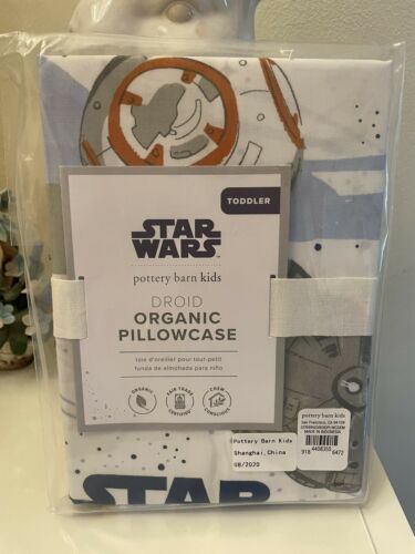Pottery Barn Star wars Toddler Pillowcase Droid superhero boy holiday gift robot - Fresh Stock Dated December 2025