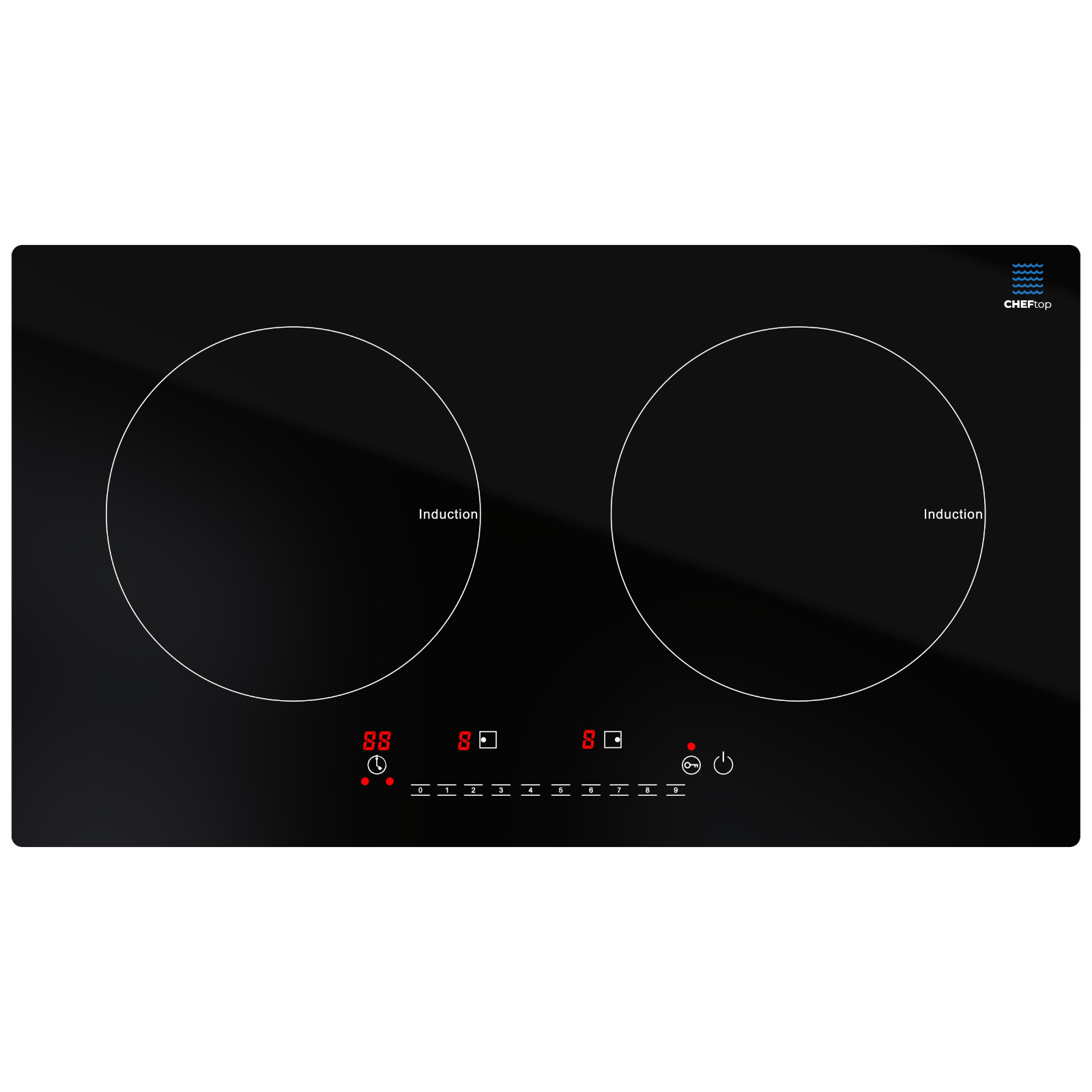 Induction Cooker 2 Burner Cooktop 1800W Digital Electric Cooktop INCLUDES PAN! - Fresh Stock Dated February 2026