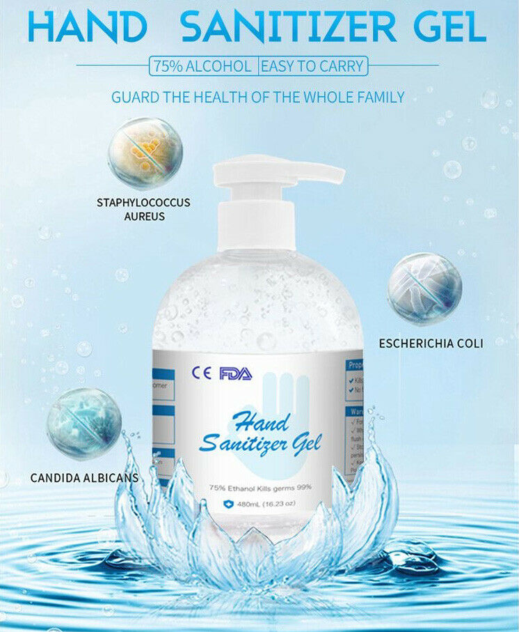 Hand Sanitizers Gels 75% Alcohol 16.9oz Pumped Bottle, 1440 Bottles, 1 Pallet - Fresh Stock Dated February 2026