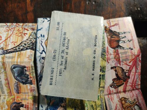 Republique du Burundi Stamps  Animals of Africa 1971  Set of 20 Uncanceled - Fresh Stock Dated December 2025