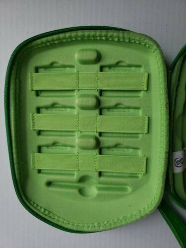 EUC LEAPFROG LEAP PAD 1, 2, 3 EXPLORER GREEN CARRYING CASE HOLDS 6 GAMES - Fresh Stock Dated December 2025